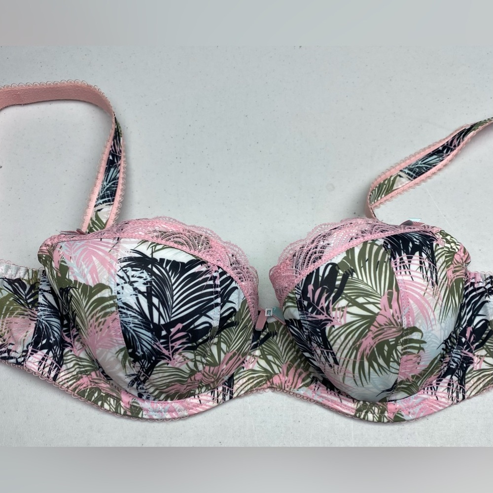 Freya PINK/GRN Lightly Lined Underwire, 28G *P1000